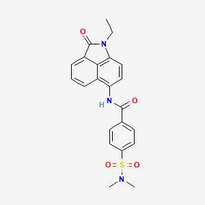 molecular formula C22H21N3O4S B2608980 4-(dimethylsulfamoyl)-N-(1-ethyl-2-oxo-6-benzo[cd]indolyl)benzamide CAS No. 313276-00-5