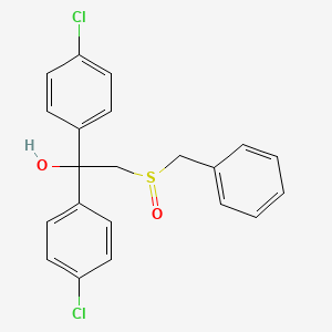 molecular formula C21H18Cl2O2S B2608985 2-(Benzylsulfinyl)-1,1-bis(4-chlorophenyl)-1-ethanol CAS No. 252026-74-7