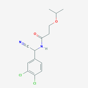 molecular formula C14H16Cl2N2O2 B2609021 N-[cyano(3,4-dichlorophenyl)methyl]-3-(propan-2-yloxy)propanamide CAS No. 1355933-29-7