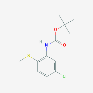 molecular formula C12H16ClNO2S B2609060 Tert-butyl N-(5-chloro-2-methylsulfanylphenyl)carbamate CAS No. 2551119-57-2