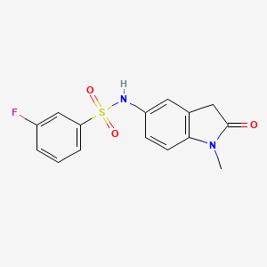 3-fluoro-N-(1-methyl-2-oxoindolin-5-yl)benzenesulfonamide