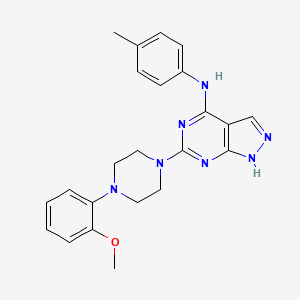 6-[4-(2-methoxyphenyl)piperazin-1-yl]-N-(4-methylphenyl)-1H-pyrazolo[3,4-d]pyrimidin-4-amine