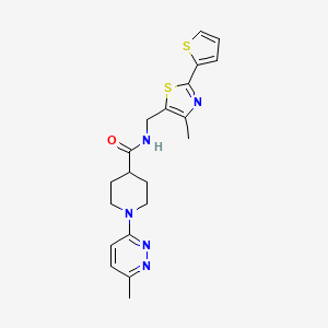 N-((4-methyl-2-(thiophen-2-yl)thiazol-5-yl)methyl)-1-(6-methylpyridazin-3-yl)piperidine-4-carboxamide