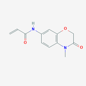 molecular formula C12H12N2O3 B2609087 N-(4-methyl-3-oxo-3,4-dihydro-2H-1,4-benzoxazin-7-yl)prop-2-enamide CAS No. 2191062-37-8