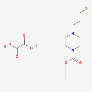 molecular formula C14H25BrN2O6 B2609098 Tert-butyl 4-(3-bromopropyl)piperazine-1-carboxylate oxalate CAS No. 2102410-31-9