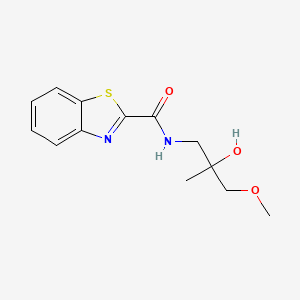 molecular formula C13H16N2O3S B2609131 N-(2-hydroxy-3-methoxy-2-methylpropyl)-1,3-benzothiazole-2-carboxamide CAS No. 1334376-50-9