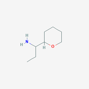 molecular formula C8H17NO B2609140 1-(Oxan-2-yl)propan-1-amine CAS No. 1602058-43-4