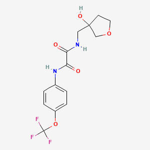 molecular formula C14H15F3N2O5 B2609235 N-[(3-hydroxyoxolan-3-yl)methyl]-N'-[4-(trifluoromethoxy)phenyl]ethanediamide CAS No. 2034304-58-8