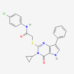 N-(4-chlorophenyl)-2-((3-cyclopropyl-4-oxo-7-phenyl-4,5-dihydro-3H-pyrrolo[3,2-d]pyrimidin-2-yl)thio)acetamide