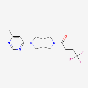 4,4,4-Trifluoro-1-[2-(6-methylpyrimidin-4-yl)-1,3,3a,4,6,6a-hexahydropyrrolo[3,4-c]pyrrol-5-yl]butan-1-one
