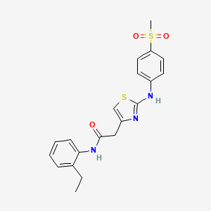 N-(2-ethylphenyl)-2-(2-((4-(methylsulfonyl)phenyl)amino)thiazol-4-yl)acetamide