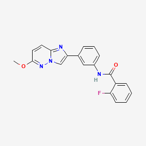 2-fluoro-N-(3-(6-methoxyimidazo[1,2-b]pyridazin-2-yl)phenyl)benzamide