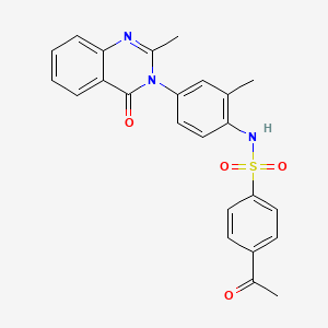4-acetyl-N-(2-methyl-4-(2-methyl-4-oxoquinazolin-3(4H)-yl)phenyl)benzenesulfonamide