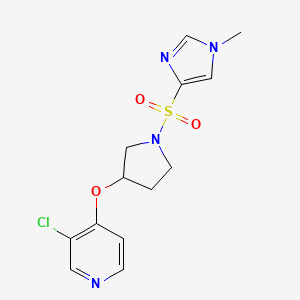 3-chloro-4-((1-((1-methyl-1H-imidazol-4-yl)sulfonyl)pyrrolidin-3-yl)oxy)pyridine