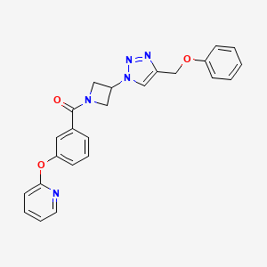 (3-(4-(phenoxymethyl)-1H-1,2,3-triazol-1-yl)azetidin-1-yl)(3-(pyridin-2-yloxy)phenyl)methanone