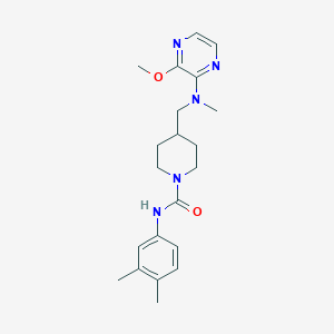 molecular formula C21H29N5O2 B2609322 N-(3,4-dimethylphenyl)-4-{[(3-methoxypyrazin-2-yl)(methyl)amino]methyl}piperidine-1-carboxamide CAS No. 2380171-29-7