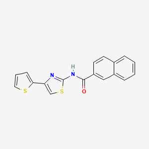 N-(4-(thiophen-2-yl)thiazol-2-yl)-2-naphthamide
