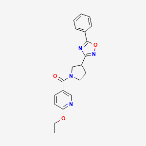 (6-Ethoxypyridin-3-yl)(3-(5-phenyl-1,2,4-oxadiazol-3-yl)pyrrolidin-1-yl)methanone