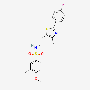 N-[2-[2-(4-fluorophenyl)-4-methyl-1,3-thiazol-5-yl]ethyl]-4-methoxy-3-methylbenzenesulfonamide
