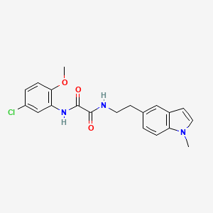 molecular formula C20H20ClN3O3 B2609374 N'-(5-chloro-2-methoxyphenyl)-N-[2-(1-methyl-1H-indol-5-yl)ethyl]ethanediamide CAS No. 2034604-96-9