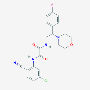 molecular formula C21H20ClFN4O3 B2609379 N1-(5-chloro-2-cyanophenyl)-N2-(2-(4-fluorophenyl)-2-morpholinoethyl)oxalamide CAS No. 942012-61-5