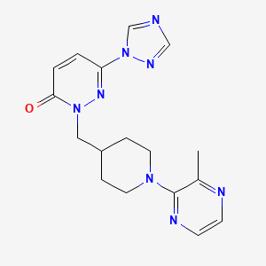 B2609405 2-{[1-(3-methylpyrazin-2-yl)piperidin-4-yl]methyl}-6-(1H-1,2,4-triazol-1-yl)-2,3-dihydropyridazin-3-one CAS No. 2175979-01-6