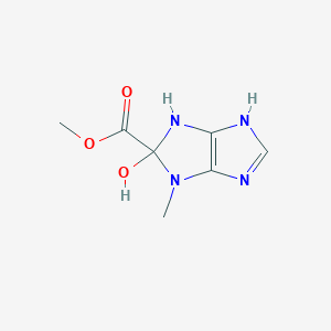 molecular formula C7H10N4O3 B260945 Methyl 5-hydroxy-4-methyl-1,6-dihydroimidazo[4,5-d]imidazole-5-carboxylate 
