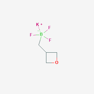 molecular formula C4H7BF3KO B2609456 Potassium;trifluoro(oxetan-3-ylmethyl)boranuide CAS No. 2415072-76-1