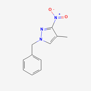 molecular formula C11H11N3O2 B2609475 1-benzyl-4-methyl-3-nitro-1H-pyrazole CAS No. 312310-45-5
