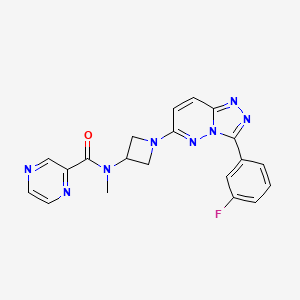 molecular formula C20H17FN8O B2609494 N-{1-[3-(3-fluorophenyl)-[1,2,4]triazolo[4,3-b]pyridazin-6-yl]azetidin-3-yl}-N-methylpyrazine-2-carboxamide CAS No. 2380057-51-0