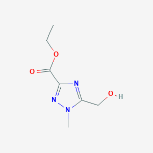 molecular formula C7H11N3O3 B2609501 Ethyl 5-(hydroxymethyl)-1-methyl-1h-1,2,4-triazole-3-carboxylate CAS No. 1344272-09-8