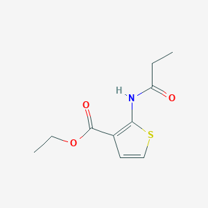 molecular formula C10H13NO3S B2609548 Ethyl 2-propanamidothiophene-3-carboxylate CAS No. 864940-51-2
