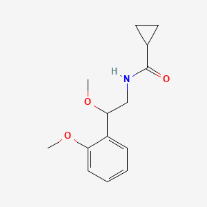 molecular formula C14H19NO3 B2609613 N-(2-methoxy-2-(2-methoxyphenyl)ethyl)cyclopropanecarboxamide CAS No. 1795087-86-3