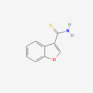 molecular formula C9H7NOS B2609629 1-Benzofuran-3-carbothioamide CAS No. 1510322-67-4