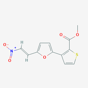 molecular formula C12H9NO5S B2609676 methyl 3-{5-[(E)-2-nitroethenyl]furan-2-yl}thiophene-2-carboxylate CAS No. 241488-42-6