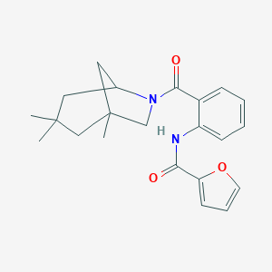 molecular formula C22H26N2O3 B260978 N~2~-{2-[(1,3,3-TRIMETHYL-6-AZABICYCLO[3.2.1]OCT-6-YL)CARBONYL]PHENYL}-2-FURAMIDE 