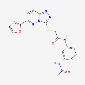 molecular formula C19H16N6O3S B2609864 N-(3-acetamidophenyl)-2-{[6-(furan-2-yl)-[1,2,4]triazolo[4,3-b]pyridazin-3-yl]sulfanyl}acetamide CAS No. 894067-11-9