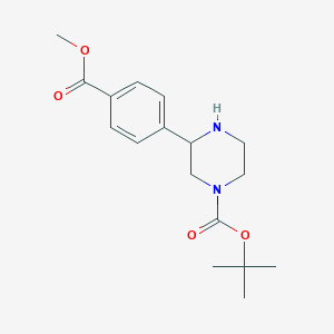 molecular formula C17H24N2O4 B2609885 TERT-BUTYL 3-[4-(METHOXYCARBONYL)PHENYL]PIPERAZINE-1-CARBOXYLATE CAS No. 1380861-63-1