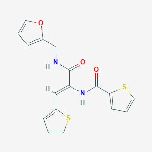 molecular formula C17H14N2O3S2 B260989 N-[(1Z)-3-[(furan-2-ylmethyl)amino]-3-oxo-1-(thiophen-2-yl)prop-1-en-2-yl]thiophene-2-carboxamide 