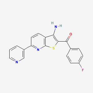 molecular formula C19H12FN3OS B2609898 2-(4-fluorobenzoyl)-6-(pyridin-3-yl)thieno[2,3-b]pyridin-3-amine CAS No. 329934-83-0