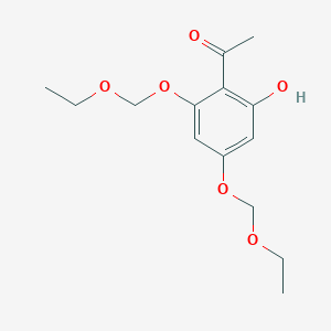 molecular formula C14H20O6 B026099 1-[2-Hydroxy-4,6-bis(ethoxymethoxy)phenyl]ethanone CAS No. 128837-25-2