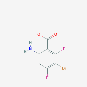 molecular formula C11H12BrF2NO2 B2609913 Tert-butyl 6-amino-3-bromo-2,4-difluorobenzoate CAS No. 2287289-43-2