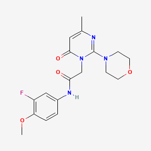 molecular formula C18H21FN4O4 B2609959 N-(3-fluoro-4-methoxyphenyl)-2-[4-methyl-2-(morpholin-4-yl)-6-oxo-1,6-dihydropyrimidin-1-yl]acetamide CAS No. 1251605-31-8