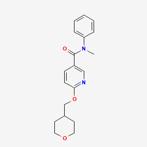 molecular formula C19H22N2O3 B2609984 N-methyl-6-[(oxan-4-yl)methoxy]-N-phenylpyridine-3-carboxamide CAS No. 2034278-09-4