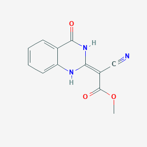 molecular formula C12H9N3O3 B261002 methyl (2E)-2-cyano-2-(4-oxo-1H-quinazolin-2-ylidene)acetate 