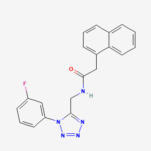 molecular formula C20H16FN5O B2610033 N-((1-(3-fluorophenyl)-1H-tetrazol-5-yl)methyl)-2-(naphthalen-1-yl)acetamide CAS No. 921142-87-2