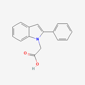 molecular formula C16H13NO2 B2610057 (2-phenyl-1H-indol-1-yl)acetic acid CAS No. 62663-25-6