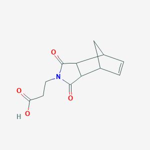 molecular formula C12H13NO4 B2610078 3-(1,3-dioxo-1,3,3a,4,7,7a-hexahydro-2H-4,7-methanoisoindol-2-yl)propanoic acid CAS No. 26749-97-3