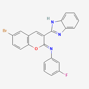 (Z)-N-(3-(1H-benzo[d]imidazol-2-yl)-6-bromo-2H-chromen-2-ylidene)-3-fluoroaniline