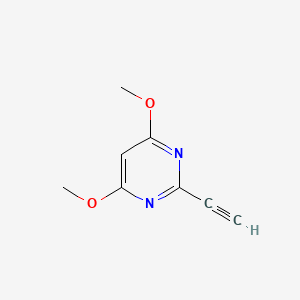 molecular formula C8H8N2O2 B2610089 2-Ethynyl-4,6-dimethoxypyrimidine CAS No. 2408970-51-2